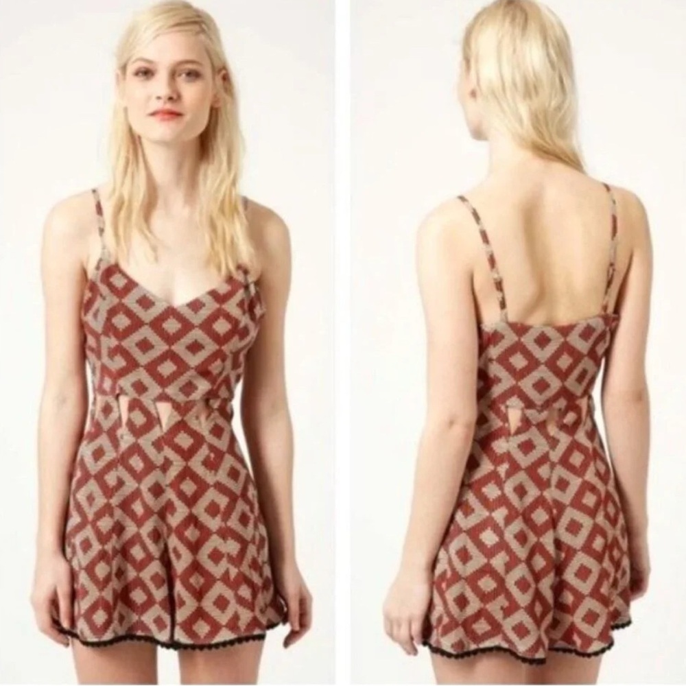 Topshop Geometric Patterned Romper